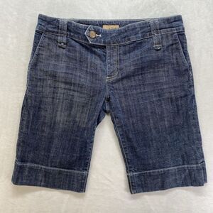 See Thru Soul Jean Shorts Womens Size 32 Dark‎ Wash mid Rise Denim y2k preppy